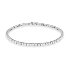 18ct White Gold 3.83ct Diamond Tennis Bracelet, B1017.