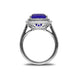 18ct White Gold 6.84ct Tanzanite and Diamond Solitaire Ring. FEU-980.