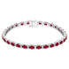 18ct White Gold 7.79ct Ruby 0.61ct Diamond Bracelet FEU-1214
