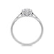 18ct White Gold Diamond Brilliant Cut Cluster Flower Ring. R946.