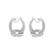 18ct White Gold Diamond Knot Drop Earrings, 12870AWER.