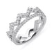 18ct White Gold 0.69ct Diamond Zigzag Stacking Ring