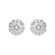 18ct White Gold Brilliant Pave 0.49 Carat Diamond Stud Earrings. E2103.