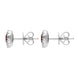 18ct White Gold Ruby Diamond Pear Stud Earrings. 03-13-229.