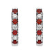 18ct White Gold Ruby and Diamond Huggie Hoop Earrings E2353