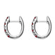 18ct White Gold Ruby and Diamond Huggie Hoop Earrings E2353