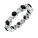 18ct White Gold Whitby Jet Diamond Eternity Ring R811