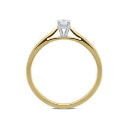 18ct Yellow Gold 0.16ct Diamond Solitaire Ring. FEU-591. 
