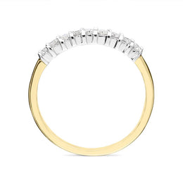 18ct Yellow Gold 0.26ct Diamond Claw Set Eternity Ring FEU-2060