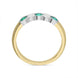 18ct Yellow Gold 0.30ct Emerald Diamond Half Eternity Ring FEU-1966