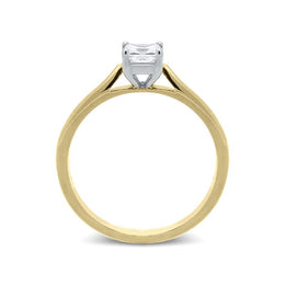 18ct Yellow Gold 0.32ct Diamond Princess Cut Solitaire Ring. FEU-1547. 