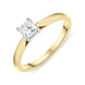18ct Yellow Gold 0.32ct Diamond Princess Cut Solitaire Ring. FEU-1547. 