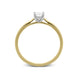 18ct Yellow Gold 0.33ct Diamond Princess Cut Solitaire Ring, FEU-760.