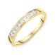 18ct Yellow Gold 0.34ct Diamond Princess Cut Half Eternity Ring, FEU-868.