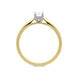 18ct Yellow Gold 0.35ct Diamond Emerald Cut Solitaire Ring, FEU-719.