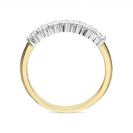 18ct Yellow Gold 0.35ct Diamond Half Eternity Ring FEU-2190
