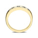 18ct Yellow Gold 0.36ct Sapphire Diamond Half Eternity Ring FEU-1941