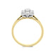 18ct Yellow Gold 0.37ct Diamond Flower Cluster Ring, FEU-574. 
