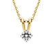 18ct Yellow Gold 0.40ct Diamond Brilliant Cut Solitaire Necklace, FEU-1623.