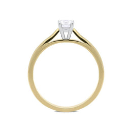 18ct Yellow Gold 0.40ct Diamond Brilliant Cut Solitaire Ring, FEU-749.