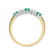 18ct Yellow Gold 0.46ct Emerald and Diamond Half Eternity Ring FEU-2010
