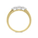 18ct Yellow Gold 0.52ct Diamond Millgrain Trilogy Ring, FEU-1197.
