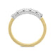 18ct Yellow Gold 0.72ct Diamond Bar Set Half Eternity Ring, FEU-908.