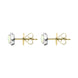 18ct Yellow Gold 0.72ct Opal Diamond Round Stud Earrings, FEU-2023.