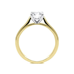 18ct Yellow Gold 0.73ct Diamond Solitaire Ring, FEU-753. 