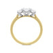 18ct Yellow Gold 0.75ct Diamond Brilliant Cut Trilogy Ring, FEU-1642.
