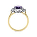 18ct Yellow Gold 1.54ct Amethyst Diamond Oval Cut Ring, FEU-1271.