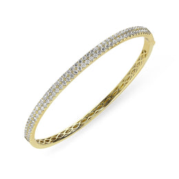18ct Yellow Gold 1.87ct Diamond Bangle, G00190.