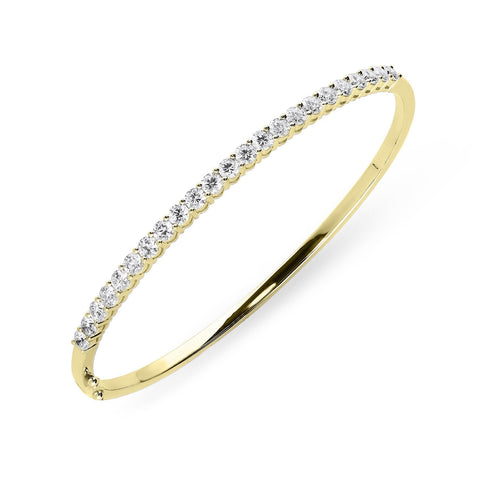 18ct Yellow Gold 2.02ct Diamond Bangle, G00116.
