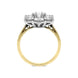 18ct Yellow Gold 2.07ct Diamond Flower Cluster Ring, FEU-1274.