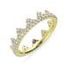 18ct Yellow Gold Diamond Geometric Stacking Ring, R02206.