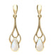 18ct Yellow Gold Moonstone Pear Spoon Earrings, E139. 