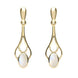 18ct Yellow Gold Opal Spoon Drop Earrings, E138.