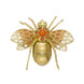 18ct Yellow Gold Orange Sapphire Enamel House Style Wasp Brooch M309