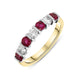 18ct Yellow & White Gold 0.33ct Ruby 0.66ct Diamond Bar Set Eternity Ring, 31520V2