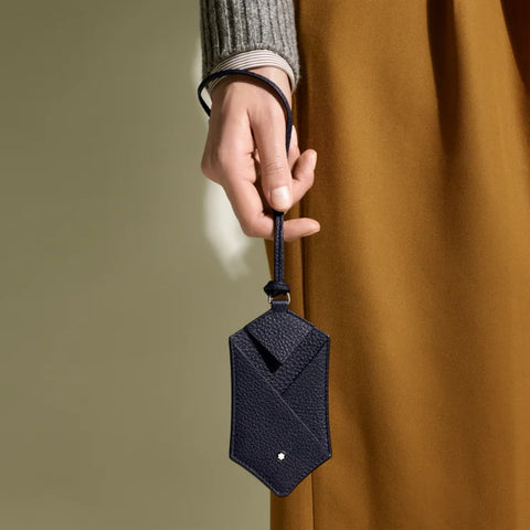 Montblanc Soft Grain Night Blue Luggage Tag