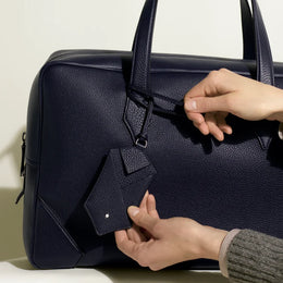 Montblanc Soft Grain Night Blue Luggage Tag