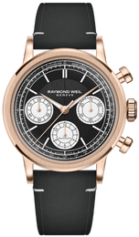 Raymond Weil Watch Millesime Automatic Tri-Compax Chronograph Black Sector 7765-PC5-20631