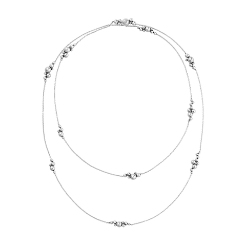 Georg Jensen Moonlight Grapes Sautoir Sterling Silver Necklace