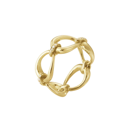 Georg Jensen Offspring 18ct Yellow Gold 0.14ct Diamond Ring