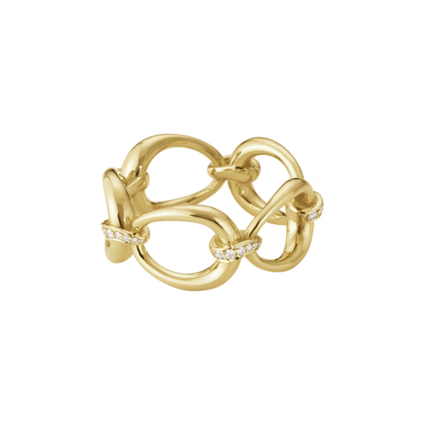 Georg Jensen Offspring 18ct Yellow Gold 0.14ct Diamond Ring