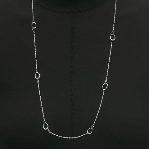 Georg Jensen Offspring Sterling Silver Sautoir Necklace