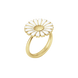 Georg Jensen Daisy 18ct Yellow Gold Plated White Enamel Ring