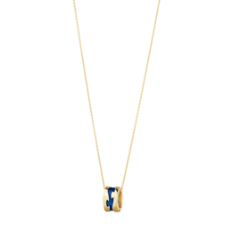 Georg Jensen Fusion 18ct Yellow Gold Blue HyCeram Necklace