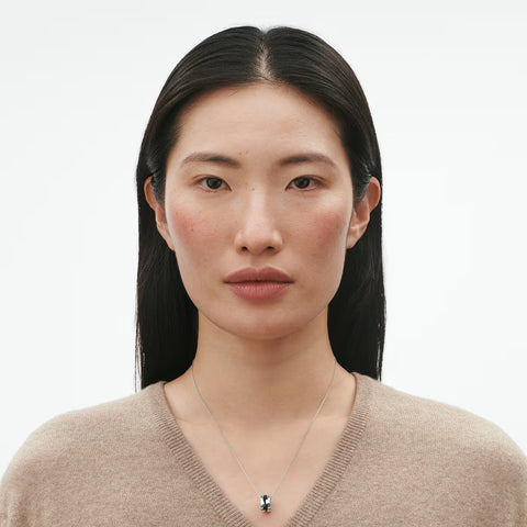 Georg Jensen Fusion 18ct White Gold Black HyCeram Pendant