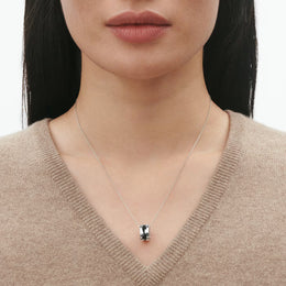 Georg Jensen Fusion 18ct White Gold Black HyCeram Pendant
